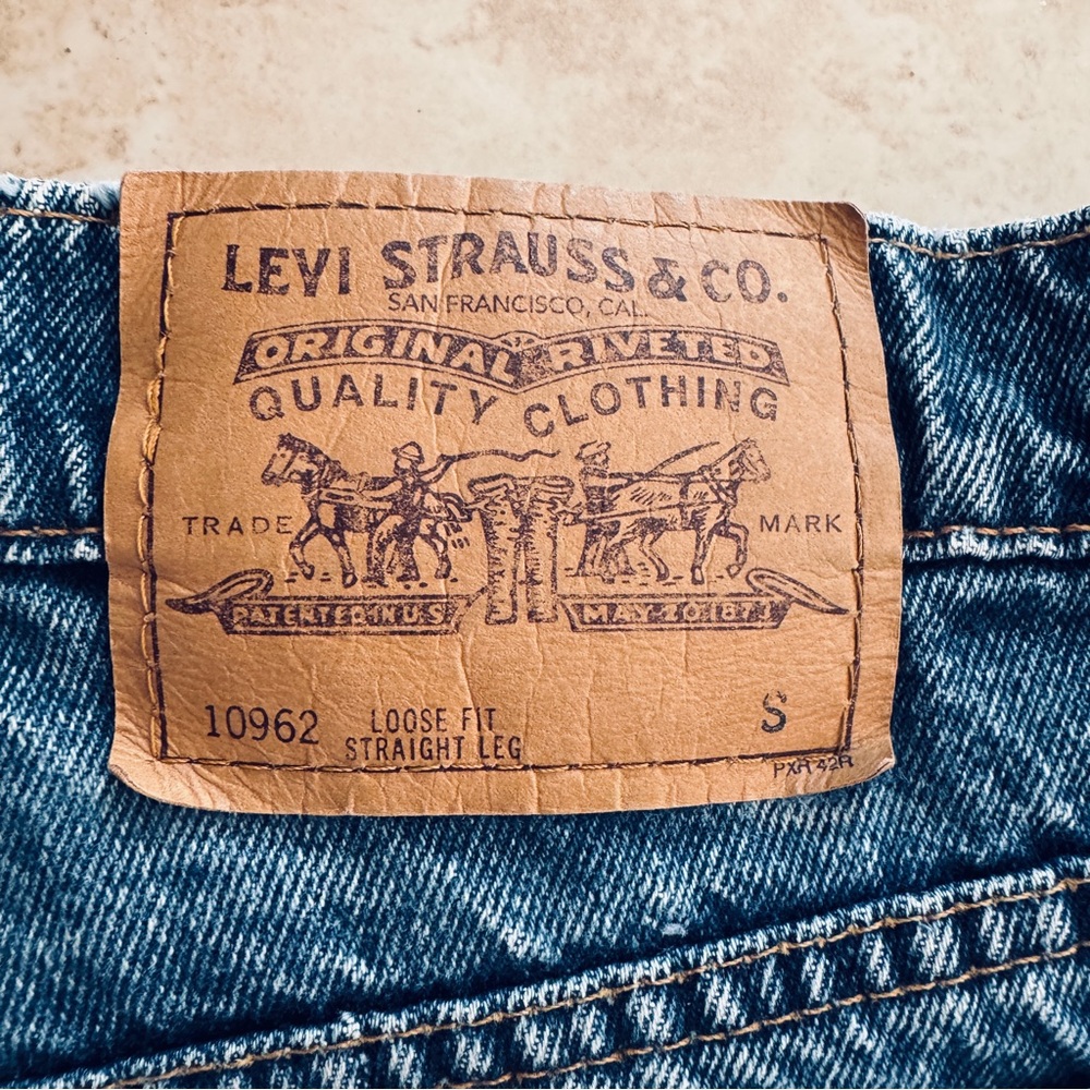 💖 Vintage Levi's 962 Orange Tab High Waist Jeans, Size 13 Jr. S - Picture 5 of 16